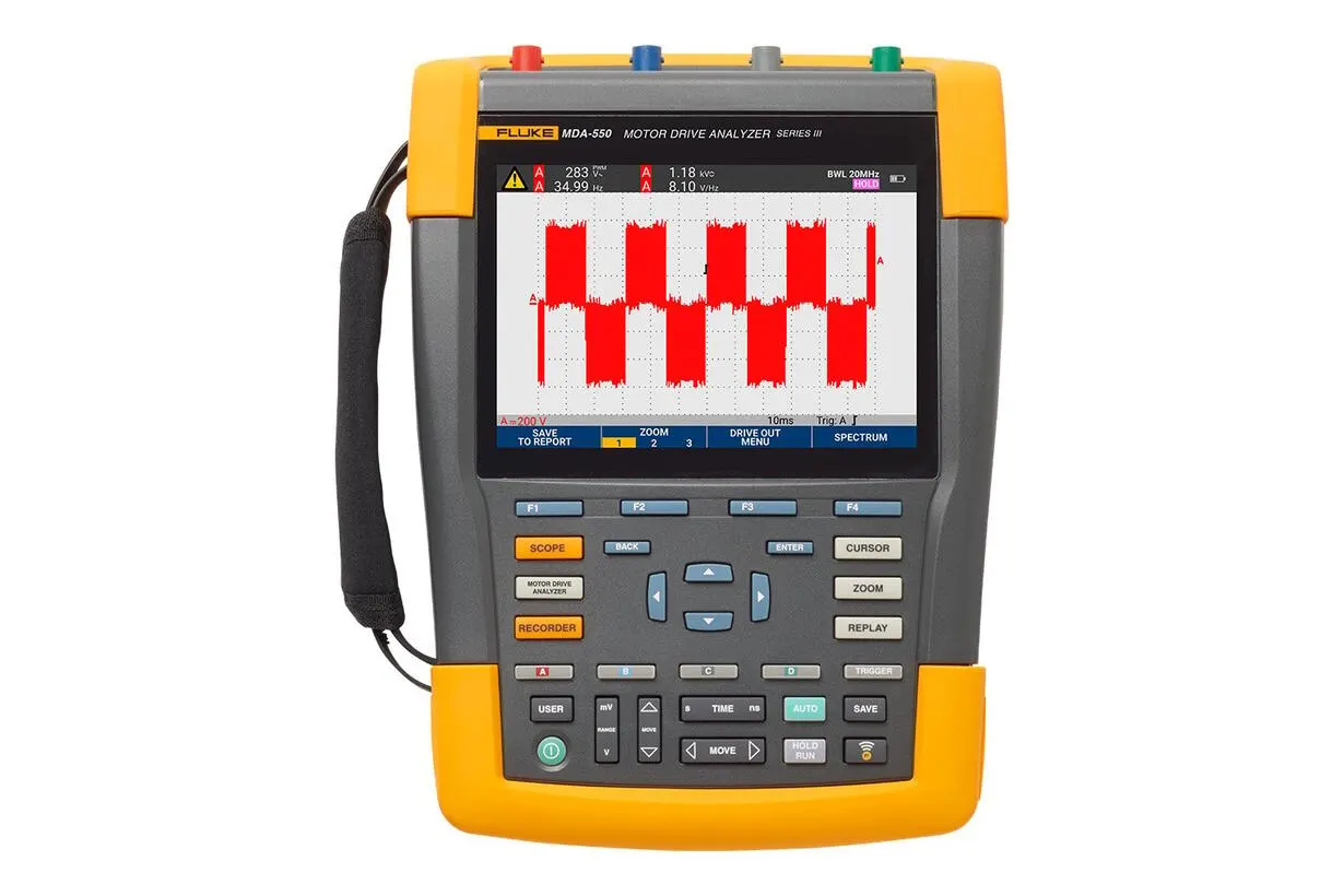 FLUKE MDA-550 Series III – Analizador de Variadores de Motor (4ch/500 MHz)