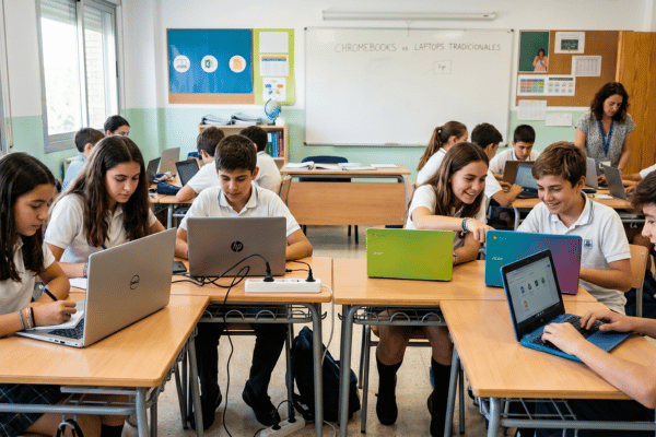 Chromebooks vs. Laptops tradicionales en colegios