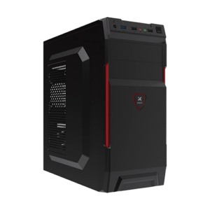Gabinete Xtech XTQ-214 ATX con Fuente 600W Negro/Rojo